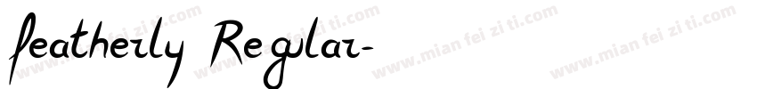 featherly Regular字体转换